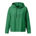 thumbnail image 4 of Green Sweatshirt for Women Hoodies Pullover Casual Thin Sweatshirts with Pockets Loose Fit Long Sleeve Hoody Sweatshirt, 4 of 6