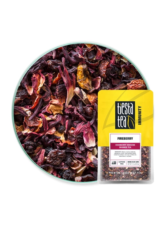 Tiesta Tea - Fireberry, Cranberry Hibiscus Rooibos Tea, Premium Loose Leaf Tea, Non-Caffeinated
