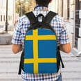 thumbnail image 6 of Travel Backpack For Women/Men Swedish Flag Carry On Backpack With Laptop Compartment Travel Backpack, 6 of 7