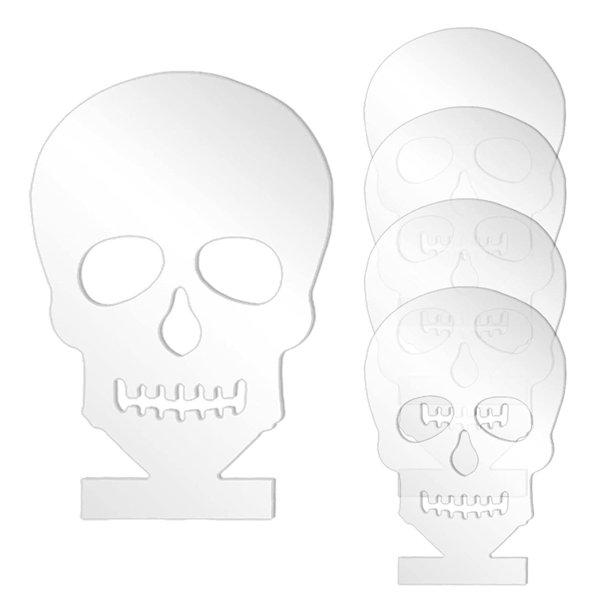lámina acrílica de base ligera 5 Hojas De Acrílico Transparente, Tablero De Plástico Transparente Para Letrero, Exhibición Artesanal, Calavera Cráneo Magideal lámina acrílica de base ligera