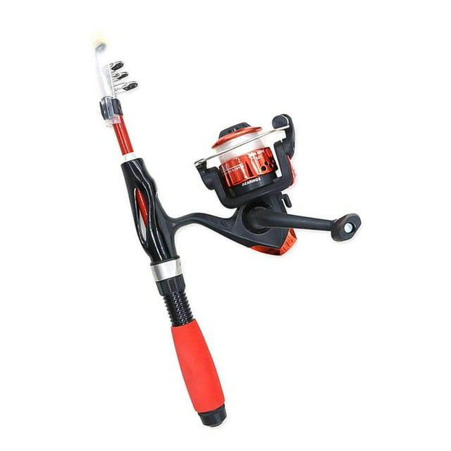 Telescopic Fishing Rod Rustproof Fishing Reel Kit Lightweight Portable Fishing Pole Kit for Beginners Saltwater