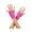 Neon Pink, variant on Music Legs Women's Oval net gloves 480-NEON PINK