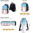 thumbnail image 5 of Yuyamidu Baseball Kids Backpack with Lunch Box Pencil Case Water Bottle Bag 4 in 1 Blue Ice Cream Bookbag Set for Boys Girls Blue Ice Cream Middle Elementary School Backpack Back to School Gifts, 5 of 7