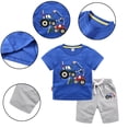 thumbnail image 5 of WOLLED 1-8Y Kids Baby Boys Summer Cartoon Shorts Set 2PCS Toddler Short Sleeve Cotton T-Shirt and Shorts Pants Sets, 5 of 9