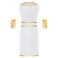 thumbnail image 2 of Aislor Kids Boys Egyptian Pharaoh Cosplay Outfits Ancient Egypt King Outfit Halloween Party Dress Ups White 12, 2 of 5