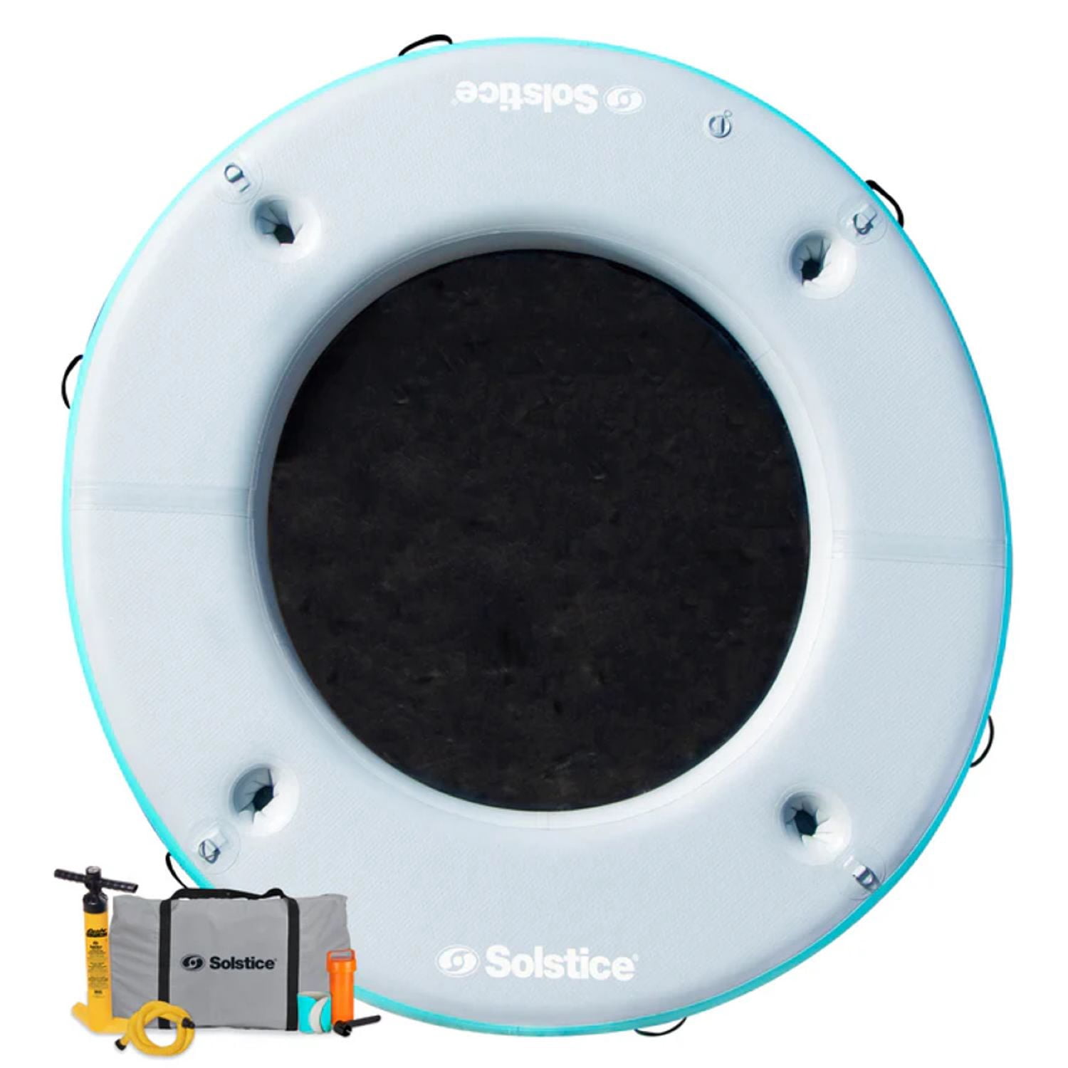 Swimline Inflatable Circular Mesh Dock - 8' - Blue and White