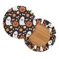 thumbnail image 7 of SEANATIVE Halloween Cute Ghost Round Stool Cover Size S 2pcs Pumpkin Cushioned Bar Stool Covers Round 13"-15" Size M Circle Stool Seat Covers Home Decor, 7 of 7