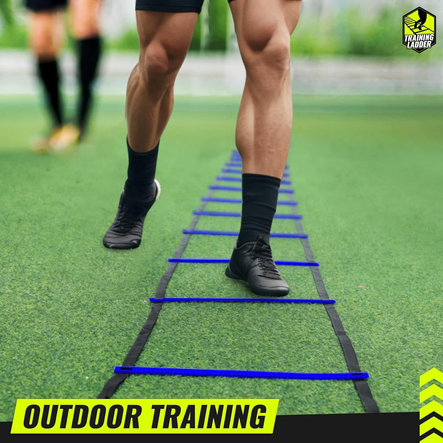 Agility Ladder Speed Ladder Training Ladder for Soccer, Speed, Football Fitness Feet Training Carry Bag Agility Training Equipment 13 rungs, 23 feet ‎Blue,23 ft
