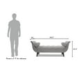 thumbnail image 4 of Pemberly Row Modern Tufted Flared Arm Entryway Bench Opal Gray, 4 of 10