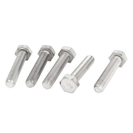 M8 x 40mm A2 Stainless Steel Fully Threaded Hex Hexagon Head Screw Bolt ...