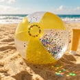 thumbnail image 4 of Outdoor Pvc Inflatable Beach Ball, 10.63 Inch Portable Sturdy Solid Waterproof Pool Toys for Summer Pool Party Decorations, Beach Games, Indoor Outdoor Yard Festival Decorations, 4 of 7