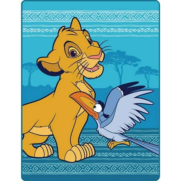 Couverture Mon Tex Lion King Simba et Zazu en Molleton avec Toucher de Soie 46 x 60 Pouces