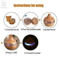 thumbnail image 6 of Gustave 300ml LED Cool Mist Humidifier Aromatherapy Essential Oil Diffuser Color Change Ultrasonic Wood Grain for Office Home Bedroom Car, 6 of 9