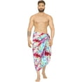 thumbnail image 2 of LA LEELA Men's Standard Beachwear Sarong Pareo Wrap One Size Red_AAA14 Summer Vacation Aloha, 2 of 4