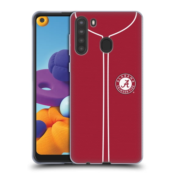 Head Case Designs Officially Licensed University Of Alabama UA The University Of Alabama Baseball Jersey Soft Gel Case Compatible with Samsung Galaxy A21 (2020)