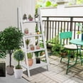 thumbnail image 5 of Fionafurn 4-Tier 49'' Ladder Shelf Bookshelf Bookcase Storage Display Plant Leaning Shelf White, 5 of 9