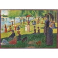 thumbnail image 2 of Seurat, Georges 24x18 Gold Ornate Wood Framed with Double Matting Museum Art Print Titled - Study For a Sunday on La Grande Jatte, 2 of 4