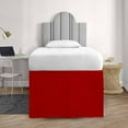 thumbnail image 2 of CCNY Dorm Room Bed Skirt Pleated Pattern 100% Microfiber Blood Red Twin XL 40" Drop Length Dorm Bed Skirts, 2 of 6