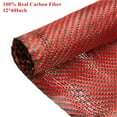 thumbnail image 5 of 12" x 60" Carbon Fiber Fabric Cloth 3K 2x2 Twill Weave Fabric 220gsm Black & Red, 5 of 5