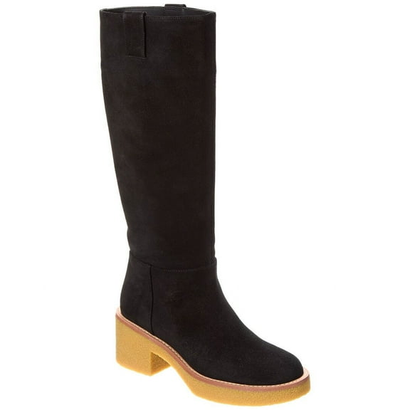 Stuart Weitzman Montana Slouch Suede Boot, 7, Black