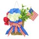 thumbnail image 3 of Corona del 4 de julio para el Día de la Independencia, guirnalda de flores para la puerta principal y la pared. Con bandera, 3 of 9