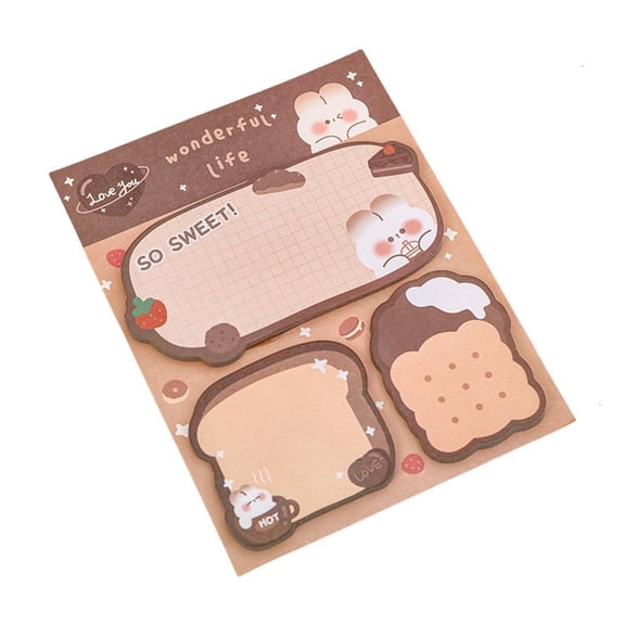 Giaone Cartoon Notes 60 Sheets Sticky Notes Memo Pad Reminder on Book Journal