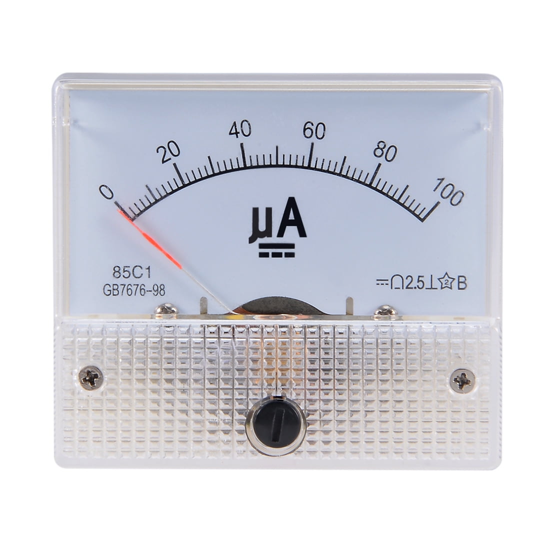 85C1 Analog Current Panel Meter DC 100uA Ammeter Ampere Tester Gauge 1 PCS