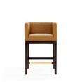 thumbnail image 2 of Manhattan Comfort Kingsley 26" Faux Leather Counter Stool in Camel Brown, 2 of 5