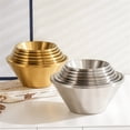 thumbnail image 4 of V Shape Mixing Salad Bowl Double Wall Insulated Metal Soup Bowl Stainless Steels Dessert Bowls Container Enduring, 4 of 9