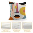 thumbnail image 4 of Nawypu  Boho Abstract Pillow Covers Colorful Woman Face Line Cute Pillow Cases Mid Century Aesthetic Modern Boho Pillows Decorative Throw Pillows for Bed Couch Living Room, 4 of 5
