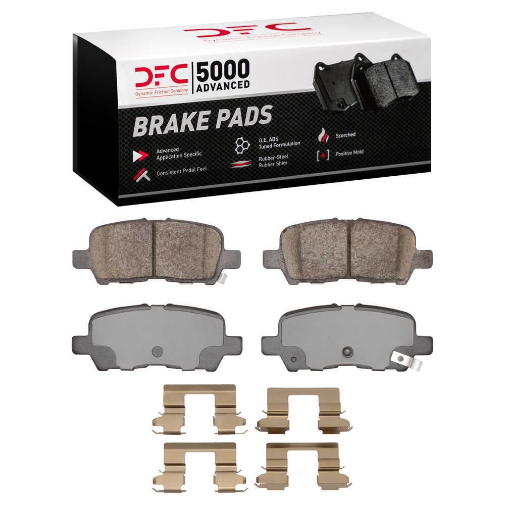 Dynamic Friction Company 1551-0999-01 DFC 5000 Advanced Brake Pads - Ceramic and Hardware Kit - OE