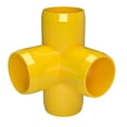 thumbnail image 7 of FORMUFIT PVC Fitting, 4-Way Tee Side Outlet , Furniture Grade, 1" Size, Yellow, 4-Pack (F0014WT-YE-4), 7 of 7