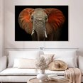 thumbnail image 2 of Elephant Stock Elephant Portrait Wall Art - Horizontal Canvas Wall Art - Living Room Wall Decor - Animal Canvas - Black And Brown Decor - 51" x 34", 2 of 8