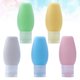 thumbnail image 5 of Botella vacía portátil de silicona para loción, crema, champú, dispensador de cosméticos, 90 ml, colores variados, 5 unidades, 5 of 7
