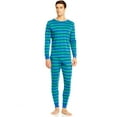 thumbnail image 1 of Organic Cotton Men 2 Piece Pajama Set Tiedye R/W/G X Small, 1 of 10