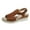 1Brown, variant on Espadrilles Wedge Sandals for Women Peep Toe Breathable Cutout Buckle Ankle Strap Sandals