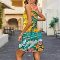 thumbnail image 5 of Viikei Sleeveless Summer Dress for Women,Women's Summer Fashion Beach Pocket Printing Sleeveless V-Neck Dress Yellow M, 5 of 7