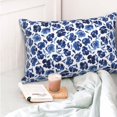 thumbnail image 5 of Kdxio Cotton Pillow Cases 14"x20" Pillowcases,Soft and Breathable Bedroom Pillow Cases-Blue Ink Flowers, 5 of 8