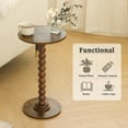 thumbnail image 7 of Round Side Table, Small Drink Table for Small Spaces, Modern Accent Nightstand with Solid Wood Leg for Living Room, Bedroom, Corners, and Office (Rustic Brown), 7 of 7