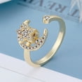 thumbnail image 3 of Anillo giratorio de diamantes Wmkox8yi de mariposa dorado lujo moda europea y americana, 3 of 3