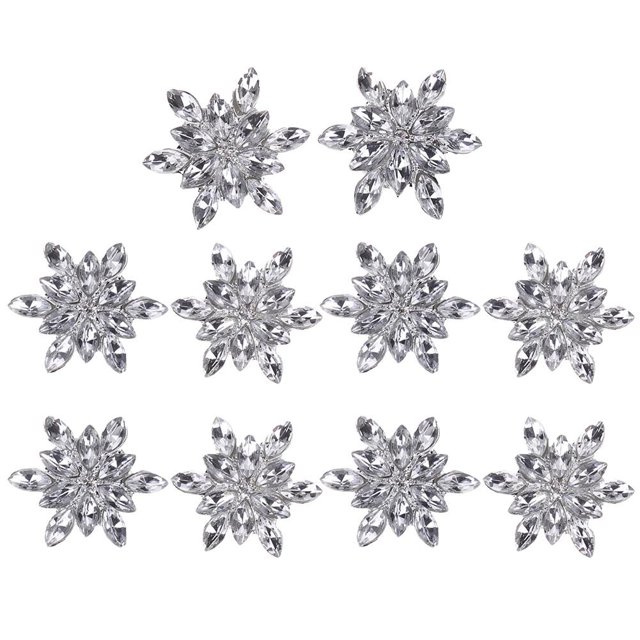 10 botones de acrílico con diamantes de imitación para accesorios de vestido de novia. Tmvgtek Original