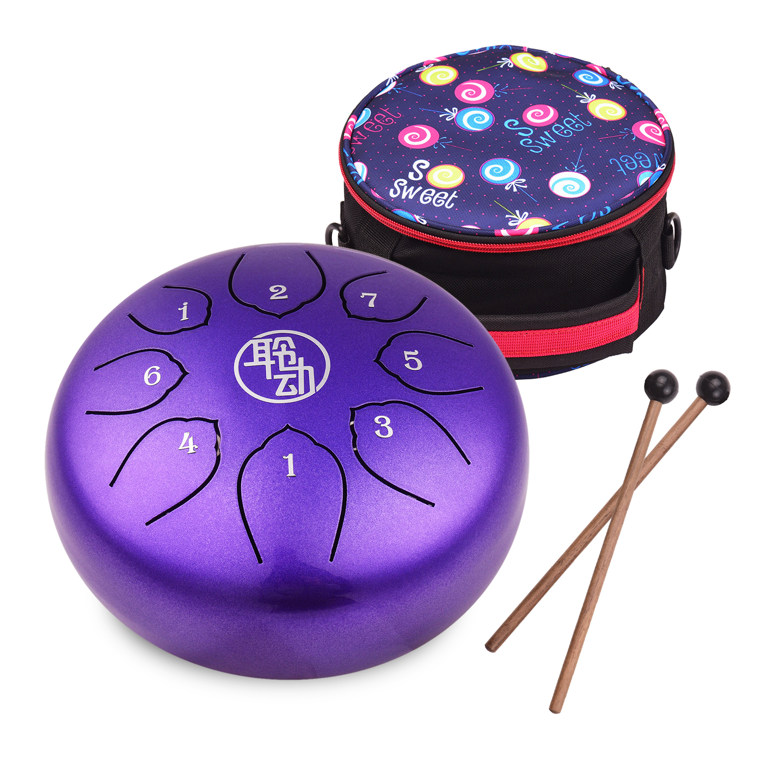 6 Inch Steel Tongue Drum Handpan Drum 8Notes CKey Percussion