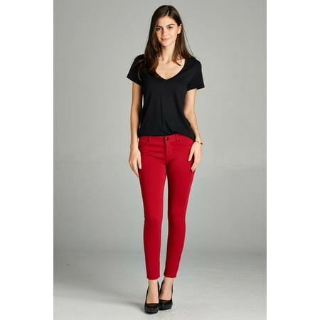 Ponte Skinny Pant - Juniors & Plus 5-Pockets Shape Skinny Ponte Slim Casual Pants