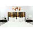 thumbnail image 3 of Barn Walls Dark Brown Headboard Stain, Rustic Design, Solid Wood Headboard, Floating Panels, Wall Mount, Adjustable Height, Easy Assembly, California King Size, 3 of 10