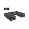 thumbnail image 3 of Meridian Furniture Tremblay Grey Velvet Modular Sectional, 3 of 13