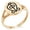 Rose Gold, variant on Stainless Steel Aztec Power of Love Rune Minimalist Oval Top Polished Statement Signet Ring