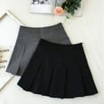 thumbnail image 5 of Fashion A Line Women Pleated Skirt High Waist Zipper Grey Student Mini Skirt JK Summer New 2025 Black Ladies Suit Skirt, 5 of 9
