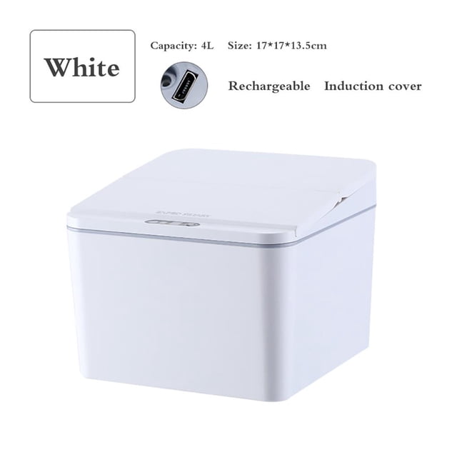 Papelera De Plástico Rectangular Inteligente De 4L, Caja De Basura Para Coche, Papelera De Escritorio Con Tapa Methold HA020112-00
