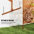 thumbnail image 4 of Outsunny Decorative Metal Outdoor Privacy Screen, Freestanding Privacy Fence Screen Outdoor Divider with Stand, 78" H x 48" W Bamboo Brown, 4 of 9
