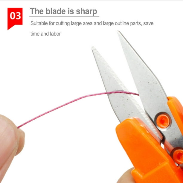 Fishing Line Sewing Snips Outdoor Tools steel fishing Professional  Essential Stainless Travel Handcraft Safety Cover Orange